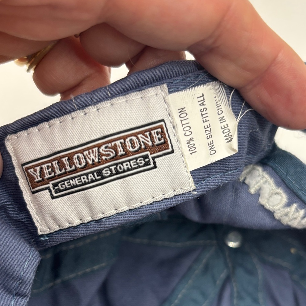 Blue Yellowstone Cap With Bear Patch Ht8820 - image 6